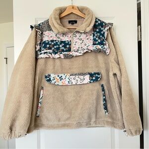 Lea + Viola Faux Fur Teddy Sweatshirt